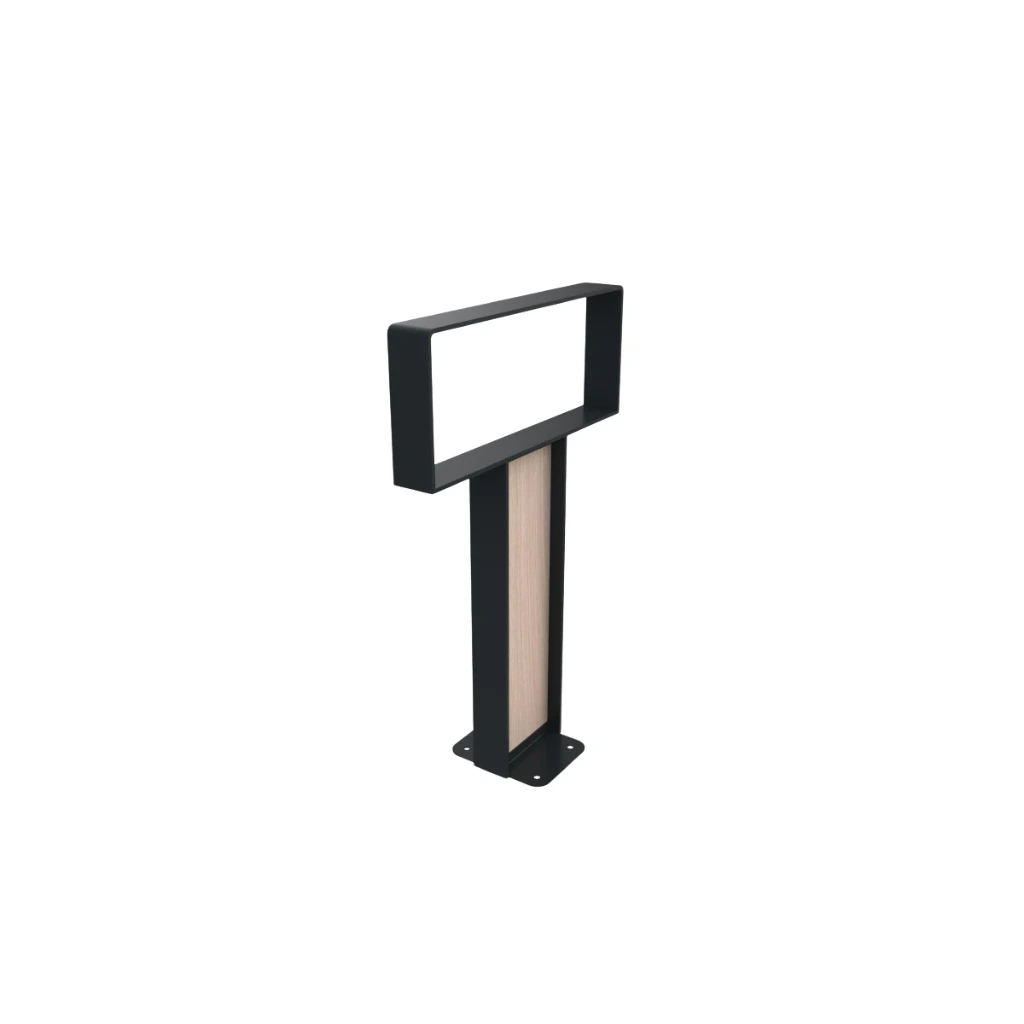 APPUI-VELOS CYCLEA BOUCLES 2PL H1100MM /PLATINE METAL GRIS ALU RAL9006 HPL PIN TYROL