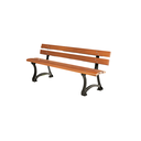 BANC MADRID 5 LAMES CARRÉES BOIS EXOTIQUE