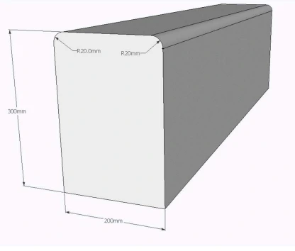 BORDURE 20x30H TN 1ML CE U+DH 2 NEZ ARRONDIS