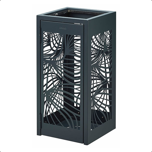 [59372] CORBEILLE A POSER OU A FIXER BELLA ANTI-NUISIBLE 110L - SANS CENDRIER (anthacite mat 7016)