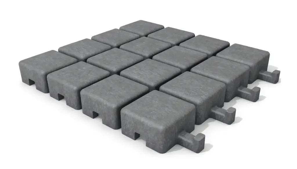[4200038] Dalle pavé 50x50x6 cm gris (soit 4 dalles par m²)